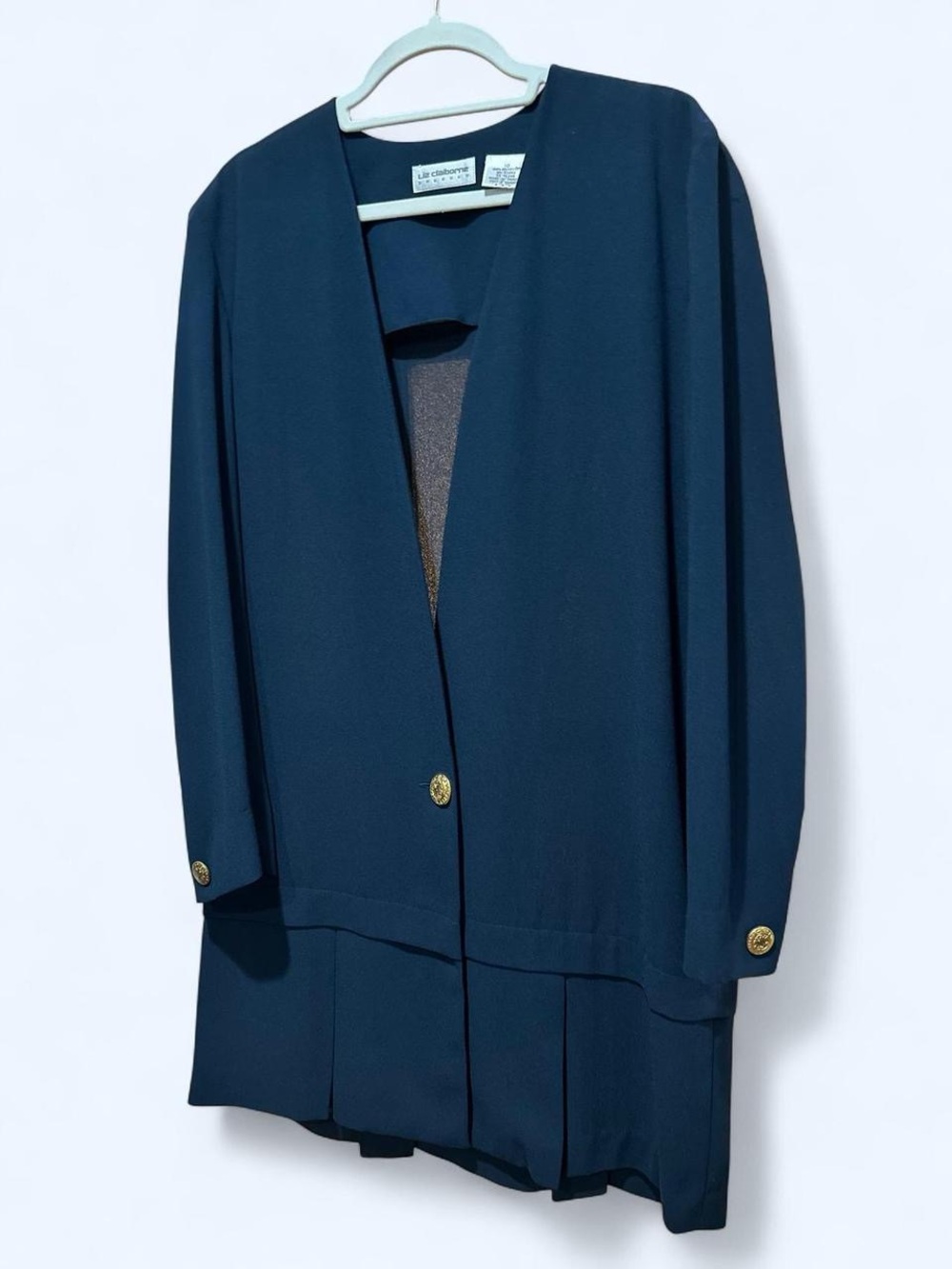 Vintage Liz Claiborne Navy Longline Blazer Dress size 10